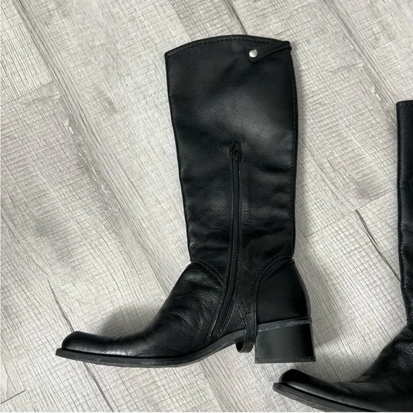 STUART WEITZMAN Heel Riding Moto Boots Knee High Size 5.5 - Picture 6 of 13